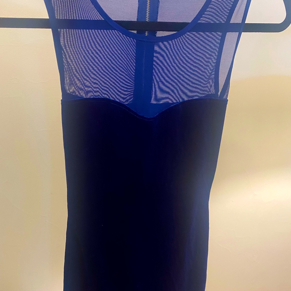 Royal blue velvet dress